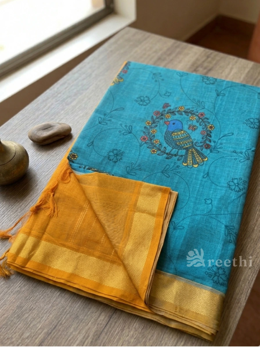Pure Kanchi Cotton Silk - Printed